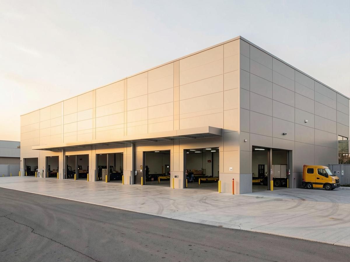 Logistics warehouse with loading docks